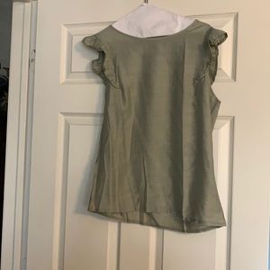 Sage Green Ruffle Sleeve Tank
